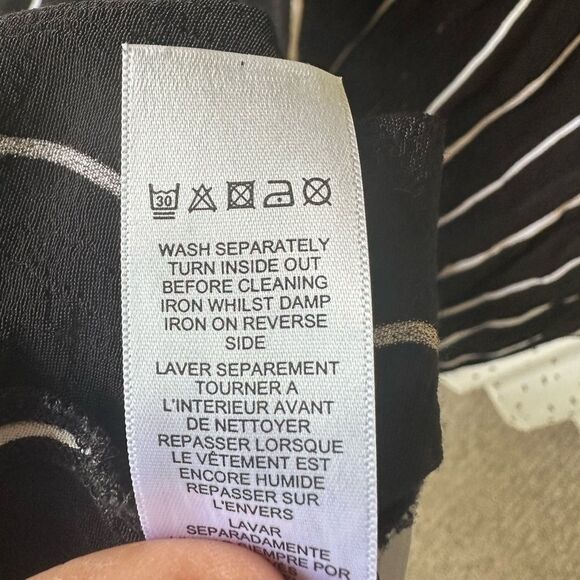 ASOS Cami Slip V Neckline Spaghetti Straps Side Slit Stripe Flowy Midi Dress 12 - Picture 8 of 12